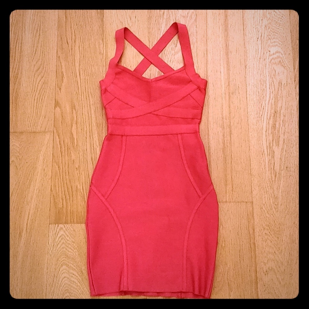 Pink bandage dress